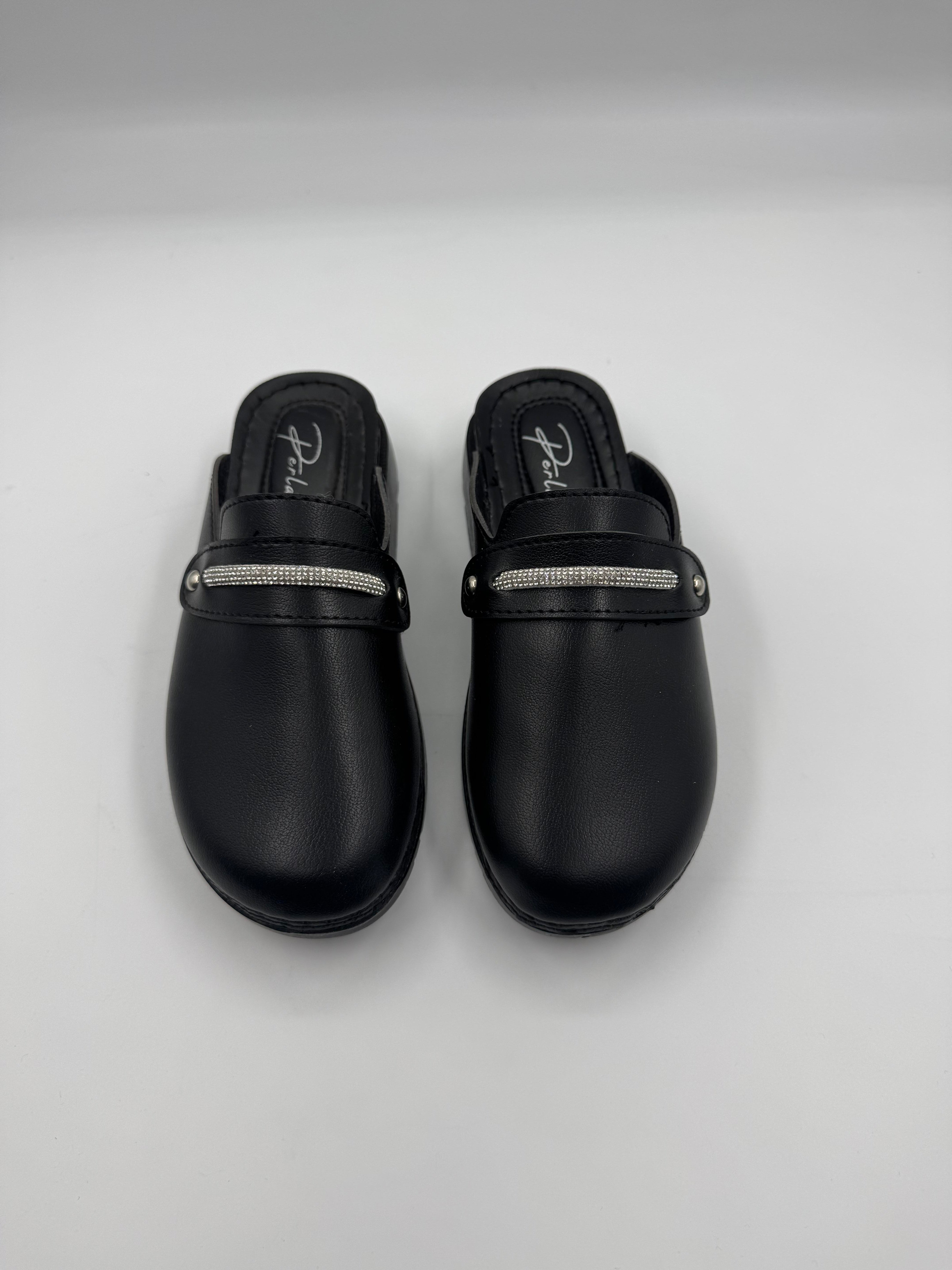 Ayder Önü Kapalı Taş Şeritli Ortopedik Kışlık Kadın Terlik