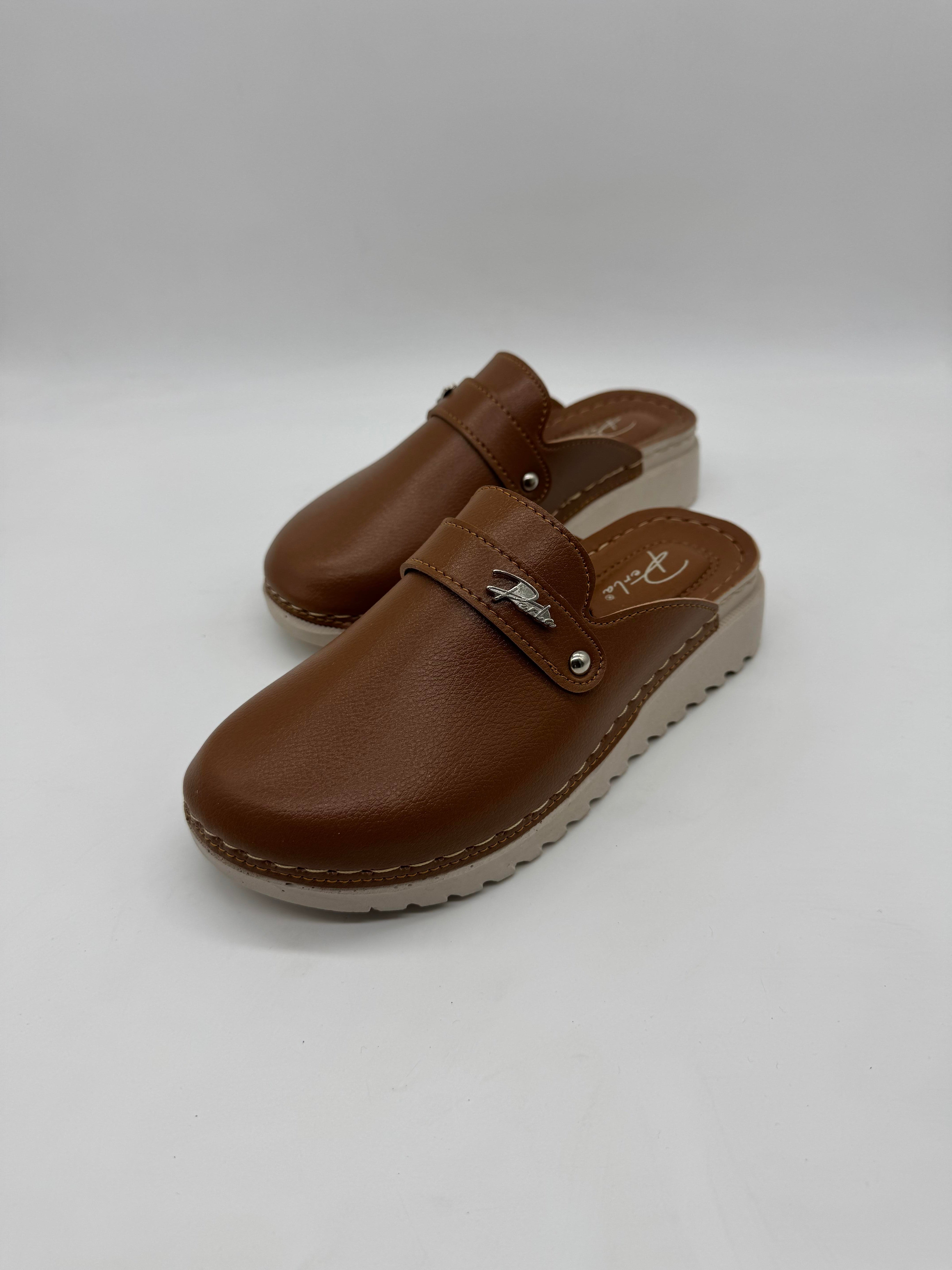 Perla Önü Kapalı Sade Kışlık Ortopedik Rahat Kadın Terlik