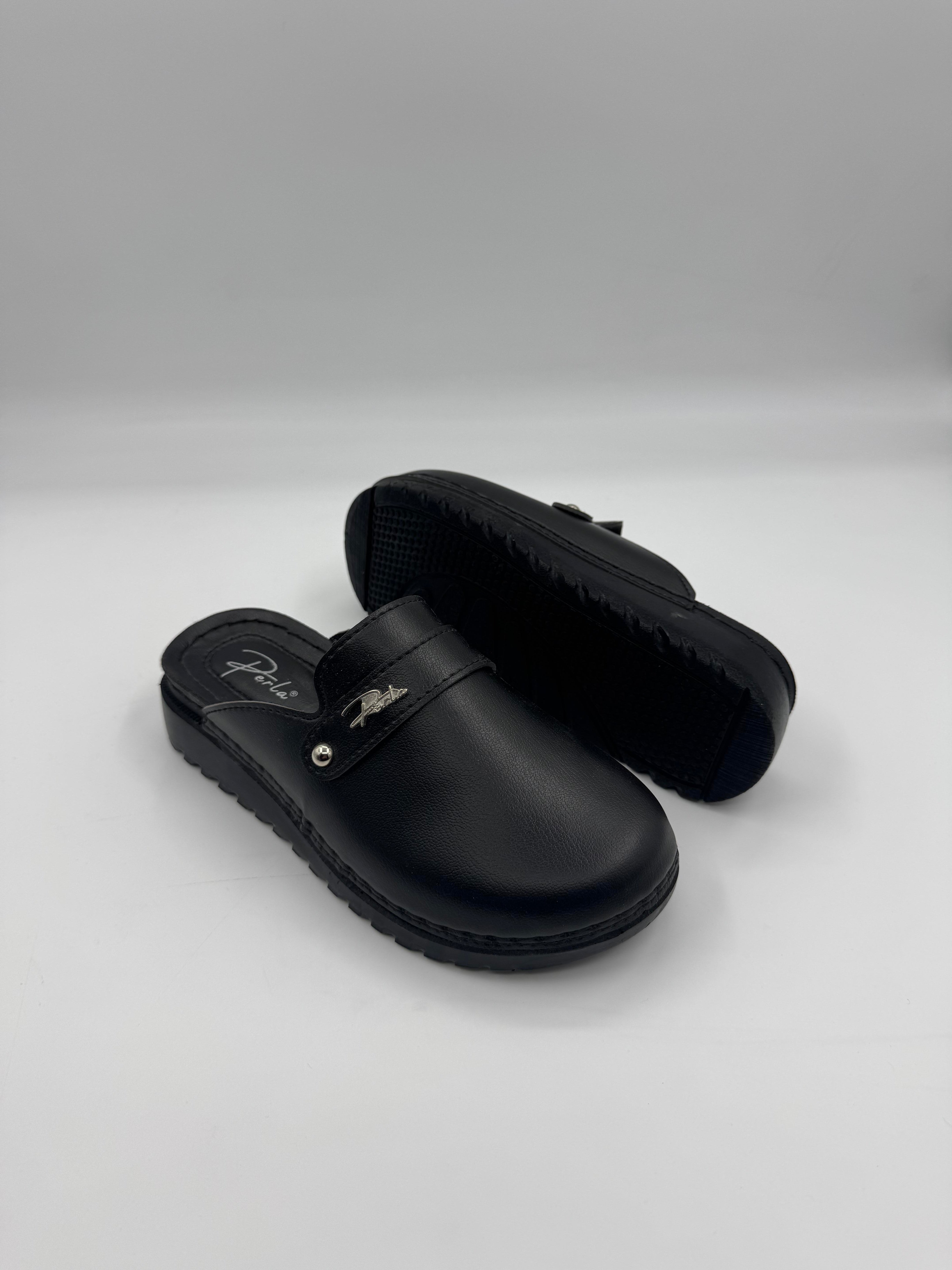 Perla Önü Kapalı Sade Kışlık Ortopedik Rahat Kadın Terlik