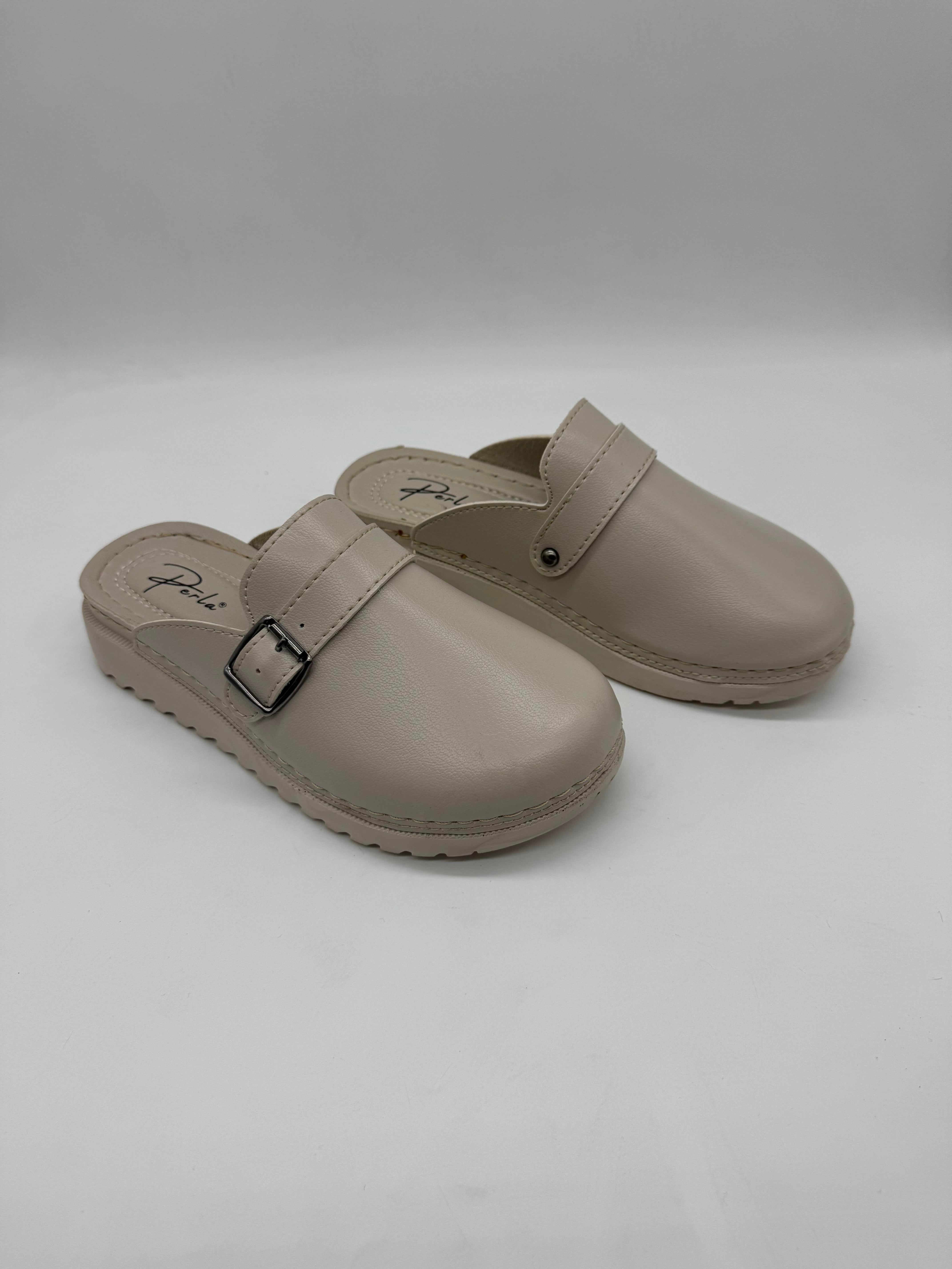 Perla Önü Kapalı Tek Tokalı Ortopedik Rahat Kadın Terlik