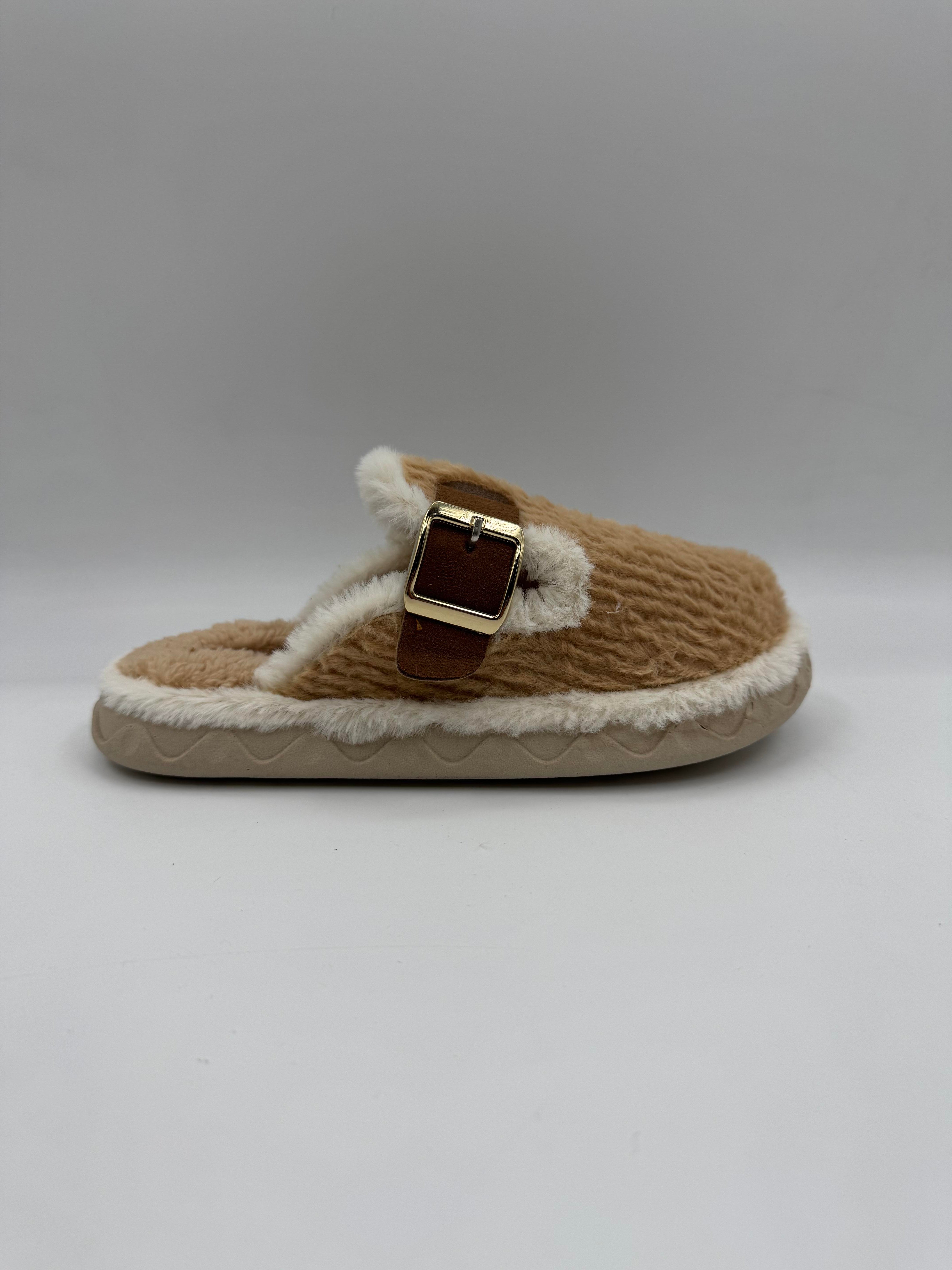 SLC Tek Tokalı Pofuduk Kışlık Ortopedik Kadın Terlik