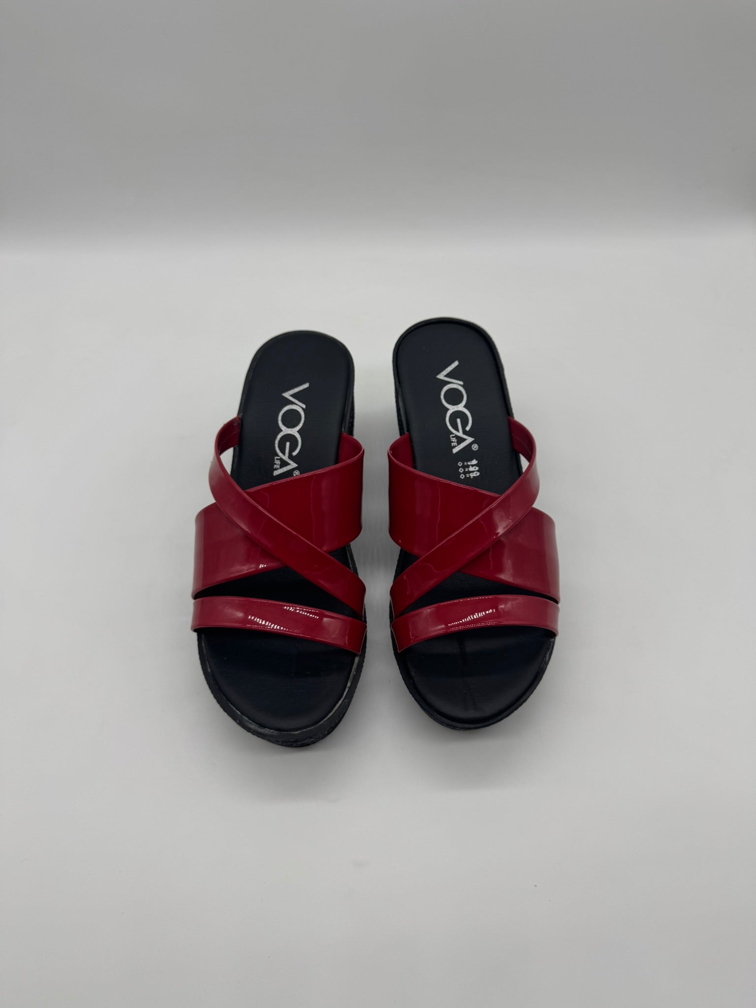 Voga Dolgu Topuk (Rugan) Rahat ve Modern Ortopedik Kadın Terlik