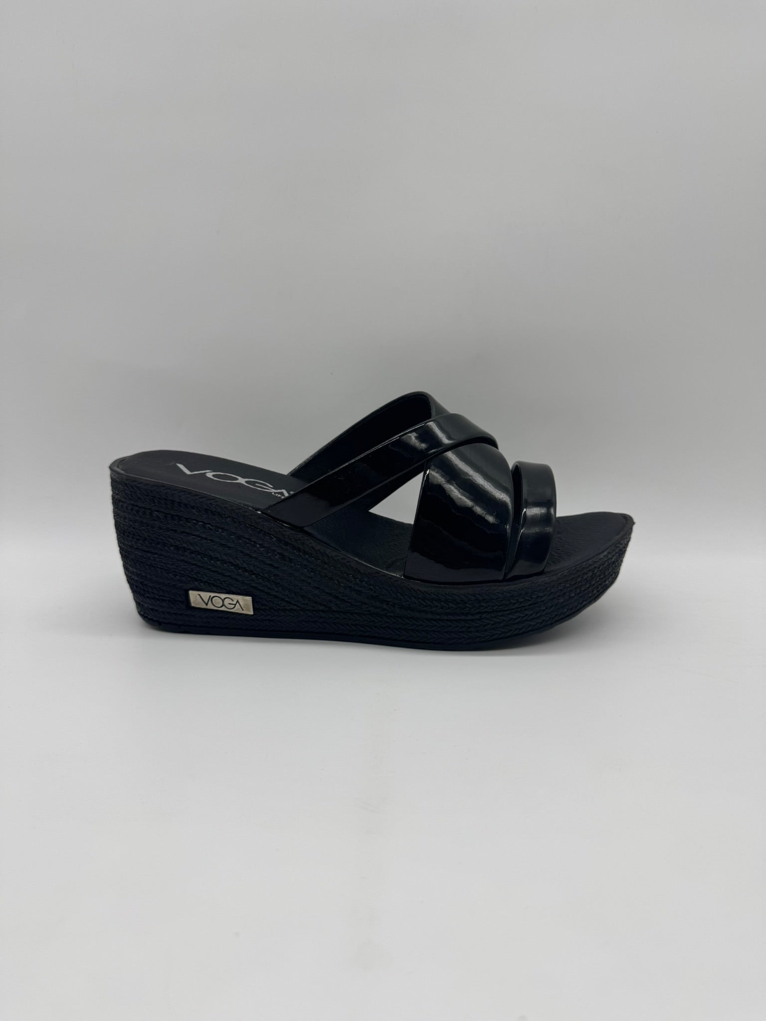 Voga Dolgu Topuk (Rugan) Rahat ve Modern Ortopedik Kadın Terlik