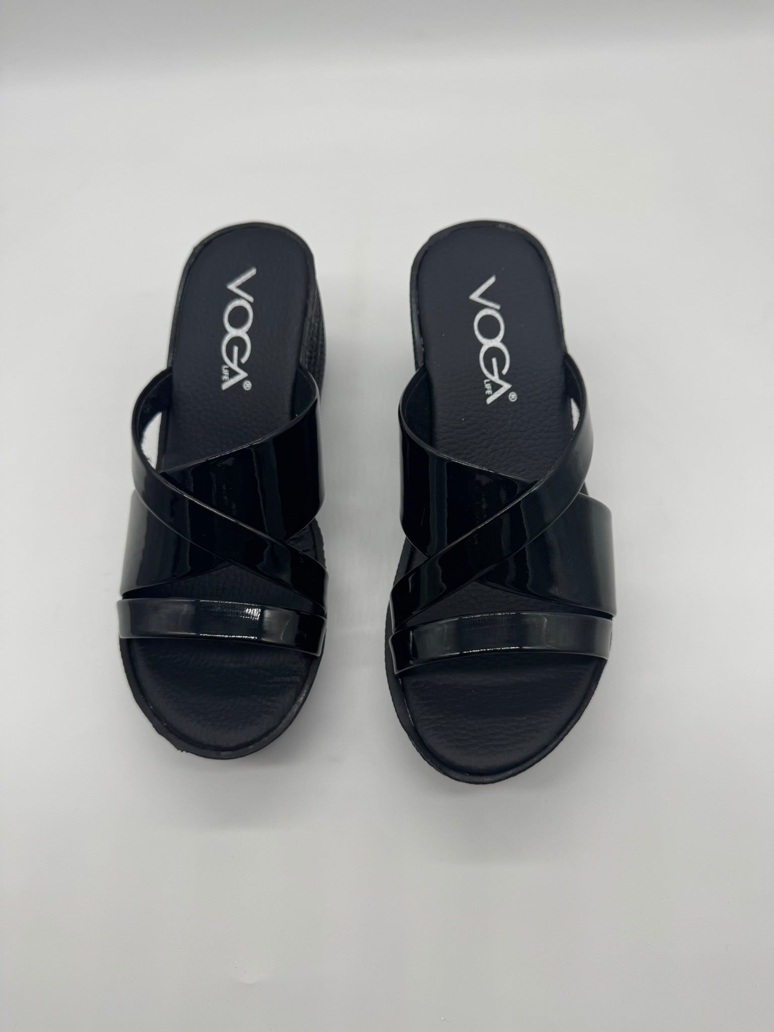 Voga Dolgu Topuk (Rugan) Rahat ve Modern Ortopedik Kadın Terlik